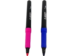 12 feutres bic corps noir grip caoutchouc capuchon ventile couleur de l'encre