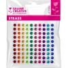 1 planche graine creative de 100 strass 5 mm couleurs vives