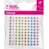 1 planche graine creative de 100 strass 5 mm couleurs pastel
