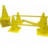 Accessoires de parcours first loisirs kit multisaut hauteurs de saut reglable 10 cones a 12 trous 5 jalons