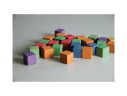 Accessoires pour geometrie wissner cubes 3d colores en 6 couleurs 2x2x2 cm 150 cubes 1 manuel de modeles