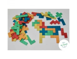 Accessoires pour geometrie wissner pentominos en re wood 60 pieces 5 coloris assortis
