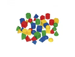 Accessoires pour geometrie eduplay formes geometriques 3d 10 formes differentes 40 pieces 4 coloris assortis