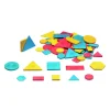 Accessoires pour geometrie wissner blocs logiques en re wood forme rectangle carre cercle triangle 60 pcs