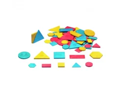 Accessoires pour geometrie wissner blocs logiques en re wood forme rectangle carre cercle triangle 60 pcs