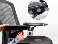 Accoudoir ergonomique q-connect avec tapis de souris support poignet 220x140x480 mm coloris noir