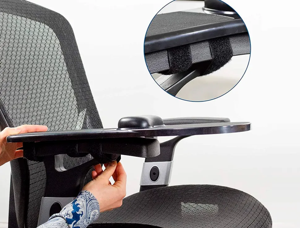 Accoudoir ergonomique q-connect avec tapis de souris support poignet 220x140x480 mm coloris noir