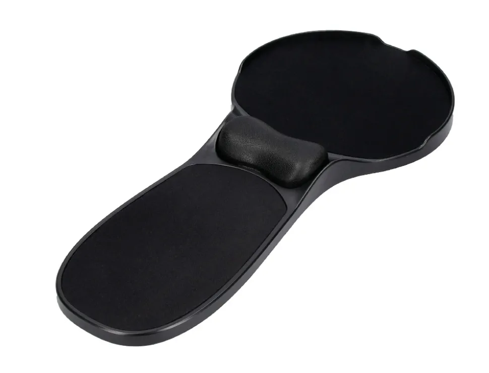 Accoudoir ergonomique q-connect avec tapis de souris support poignet 220x140x480 mm coloris noir