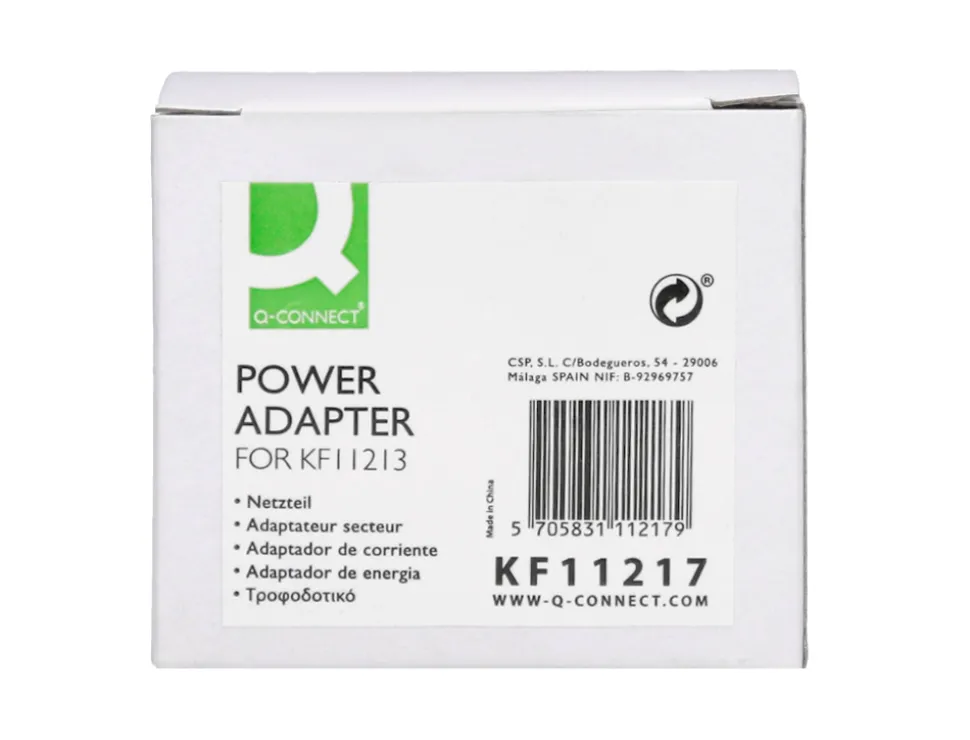Adaptateur q-connect pour kf11213 100 100-240v 50/60hz 0.2a