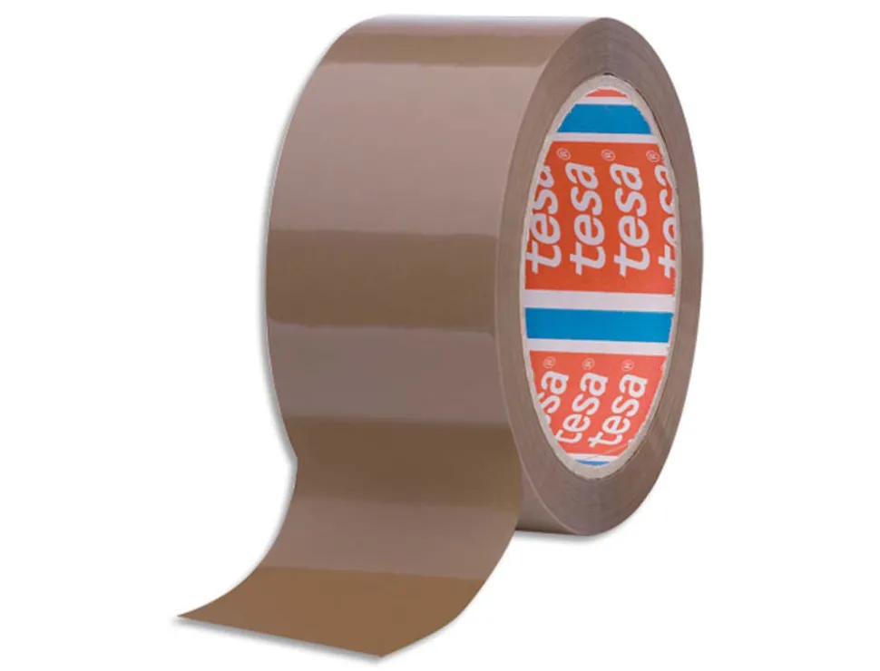 Adhesif d emballage tesa polypropylene 42 microns 50 mm x 66 m havane