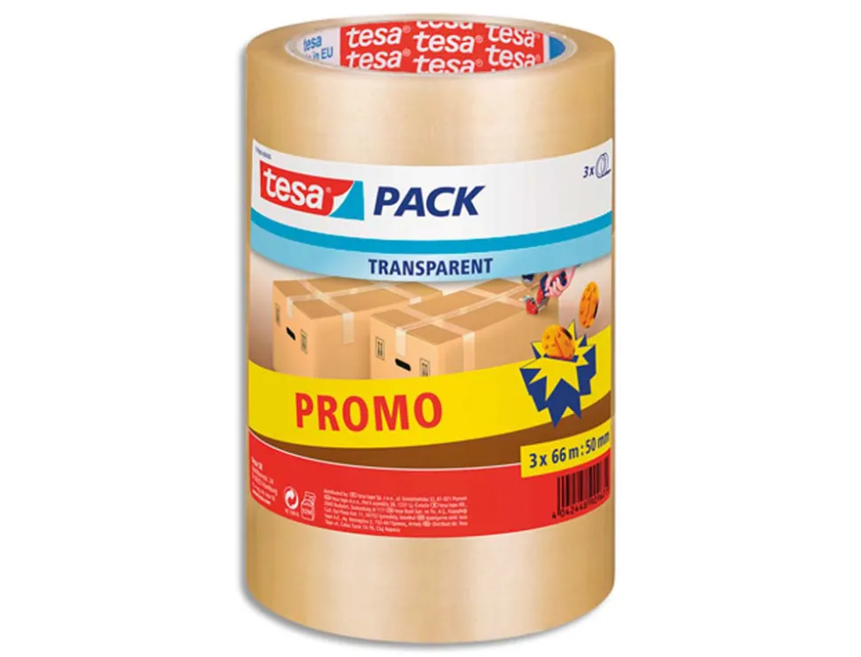 Adhesifs d emballage tesa polypropylene 43 microns 50 mm x 66 m lot 3