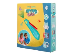 Aerographe imaginovo pour enfants rechargeable avec usb contenant 30 pochoirs et 12 marqueurs coloris assortis