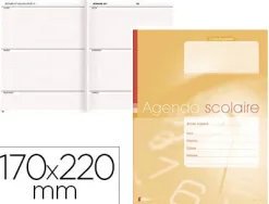 Agenda scolaire éditions fuzeau pour élèves carnet agrafé couverture dossier 250g format 170x220mm
