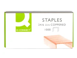 Agrafe q-connect modèle 22/6 24/6 cuivrée boîte 1000 unités