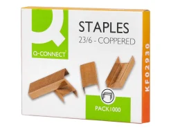Agrafe q-connect modèle 23/6 cuivrée boîte 1000 unités