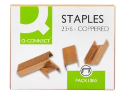 Agrafe q-connect modèle 23/6 cuivrée boîte 1000 unités