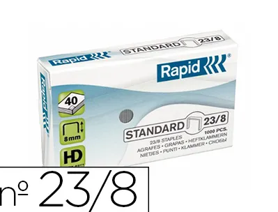 Agrafe rapid 23/8 boîte 1000 unités