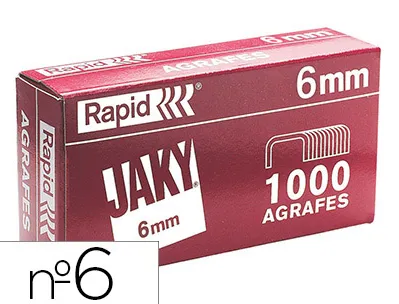 Agrafe rapid jacky 6 boîte 1000 unités