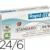 Agrafe rapid standard 24/6 cuivrée fil souple confort capacité agrafage 20f boîte 1000 unités