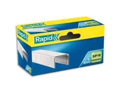Agrafes galvanisées rapid sp19 h6 mm pointes aiguisées agrafe jusqu à 20 feuilles blister de 2 x 5000