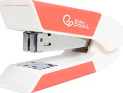 Agrafeuse bureau liderpapel 35x65x130mm 20 feuilles agrafes 26/6 1000 agrafes coloris corail