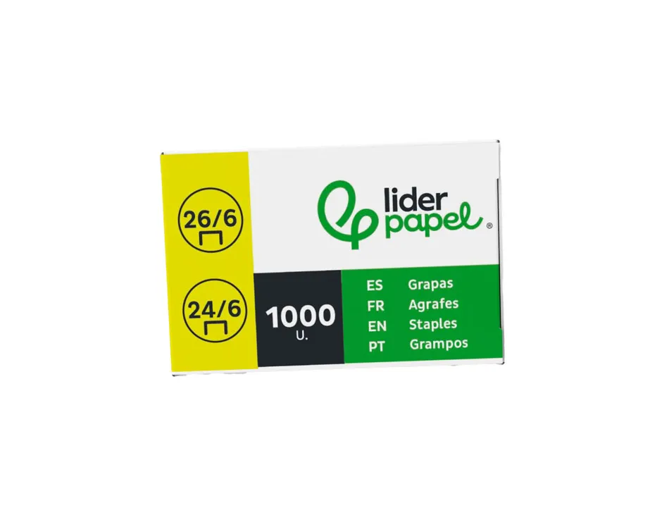 Agrafeuse bureau liderpapel 35x65x130mm 20 feuilles agrafes 26/6 1000 agrafes coloris corail