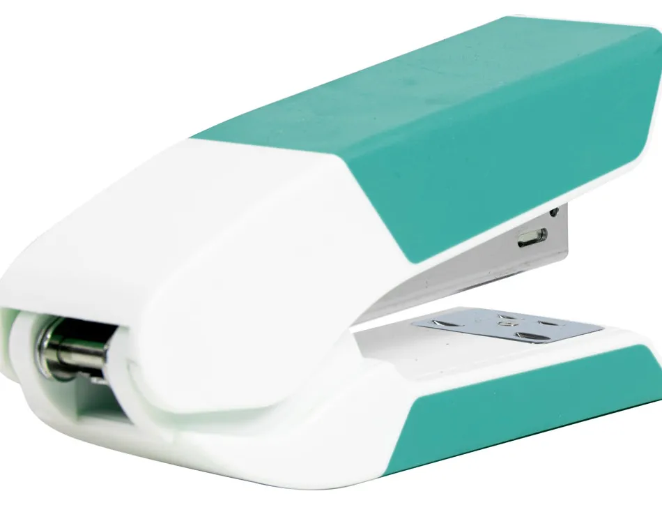Agrafeuse bureau liderpapel 35x65x130mm 20 feuilles agrafes 26/6 1000 agrafes coloris turquoise