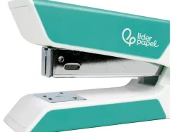 Agrafeuse bureau liderpapel 35x65x130mm 20 feuilles agrafes 26/6 1000 agrafes coloris turquoise