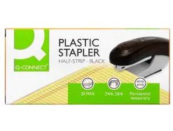 Agrafeuse bureau q-connect kf14204 plastique abs capacite 20 feuilles coloris noir