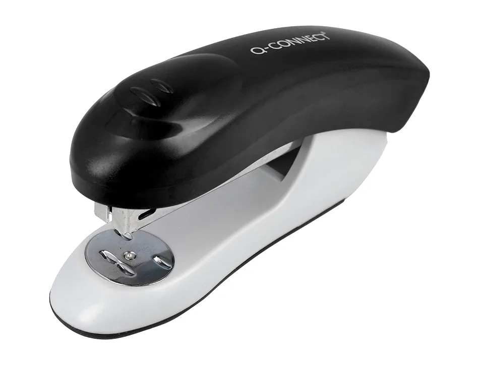Agrafeuse bureau q-connect kf14204 plastique abs capacite 20 feuilles coloris noir