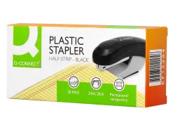 Agrafeuse bureau q-connect kf14204 plastique abs capacite 20 feuilles coloris noir