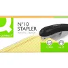 Agrafeuse bureau q-connect kf14212 plastique capacite 10 feuilles agrafes nº10 coloris noir