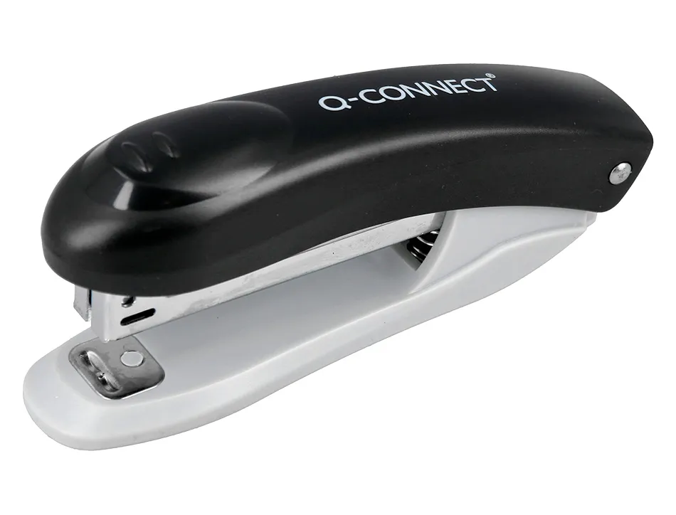 Agrafeuse bureau q-connect kf14212 plastique capacite 10 feuilles agrafes nº10 coloris noir