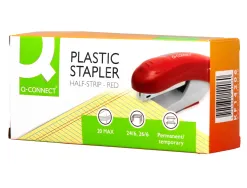 Agrafeuse bureau q-connect kf14206 plastique abs capacite 20 feuilles coloris rouge