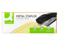 Agrafeuse bureau q-connect kf14211 metallique capacite 20 feuilles coloris noir