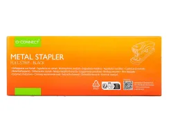 Agrafeuse bureau q-connect kf14211 metallique capacite 20 feuilles coloris noir