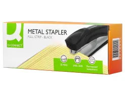 Agrafeuse bureau q-connect kf14211 metallique capacite 20 feuilles coloris noir