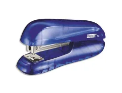 Agrafeuse bureau rapid f6 mécanisme métal 62x40x126mm 20 feuilles agrafes 24/6 et 26/6 coloris bleu transparent