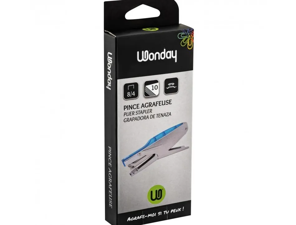 Agrafeuse eco bebe 8/4 wonday metal profondeur 45mm capacite 10 feuilles