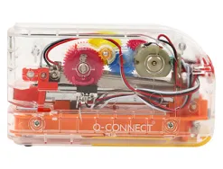 Agrafeuse electrique q-connect capacite 20 feuilles plastique transparent mechanisme colore