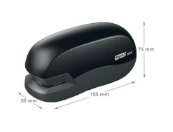 Agrafeuse électrique rapid 20ex 72x56x147mm 20 feuilles agrafes 24/6 et 26/6 coloris noir