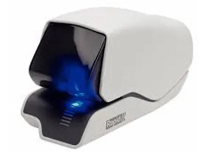 Agrafeuse électrique rapid suprême r5025e flatclinch 123x153x295mm 25 feuilles cassette d'agrafes 5025 bleu/gris