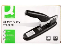 Agrafeuse q-connect grande cap acité économique capacité 150f coloris noir métal