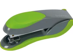 Agrafeuse q-connect plastique 40x55x135mm 30 feuilles agrafes 24/6 et 26/6 coloris ve rt/gris