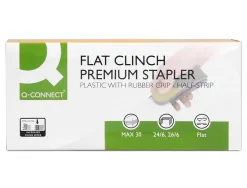Agrafeuse q-connect plastique 40x65x145mm 30 feuilles agrafes 24/6 et 26/6 coloris ve rt/gris
