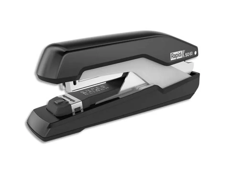 Agrafeuse rapid so60 39x72x173mm 60 feuilles agrafes omnipress 60 coloris noir