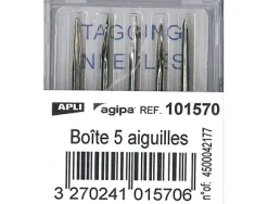 Aiguille apli agipa pour pistolet textile standard boîte 5 aiguilles