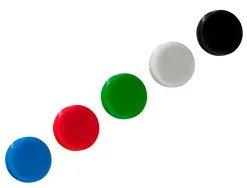 Aimant liderpapel ecouse pp 35mm pour tableaux magnetiques coloris assortis boite 10 unites