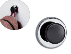 Aimant maul ferrite puissant avec bouton résistance 12kg coloris argenté diamètre 67mm