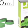 Aimant q-connect diamètre 20mm affichage signalisation toutes surfaces métalliques coloris vert boîte 10 unités